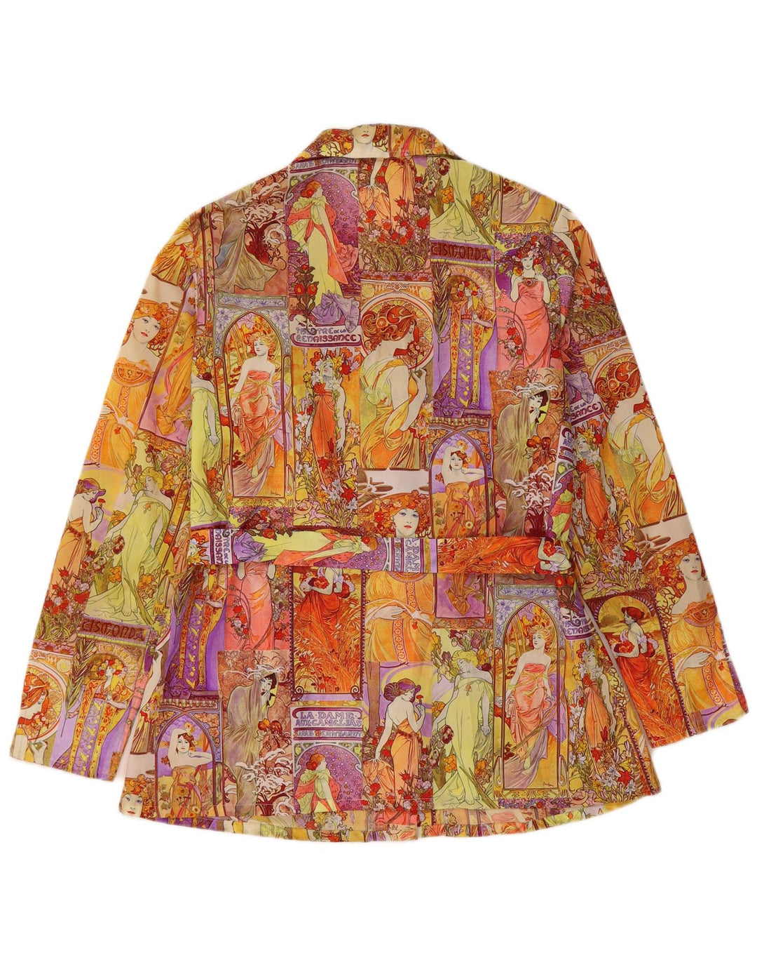 Damska marynarka VINTAGE z grafiką, zapinana na 4 guziki IT 44, średnia, wielokolorowa