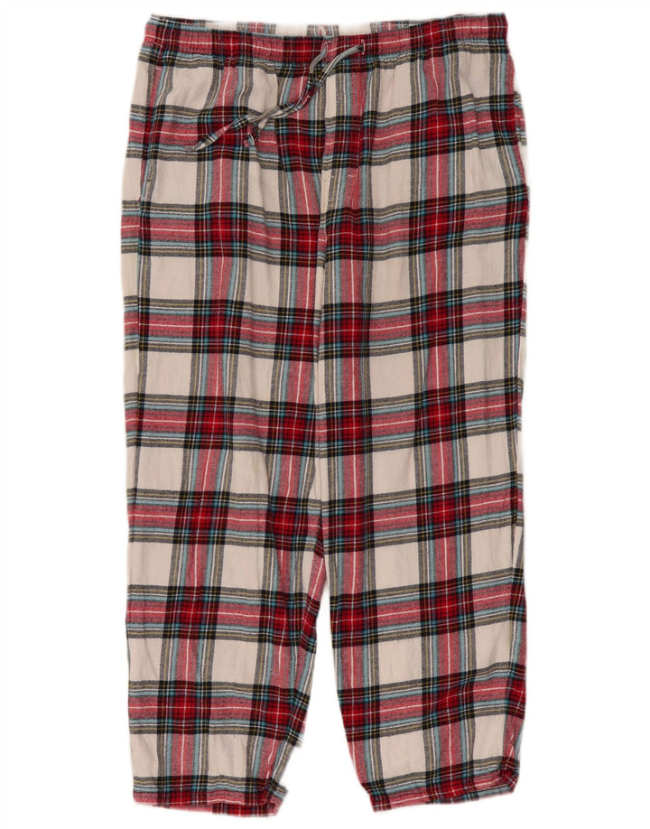 Marks & Spencer Damskie spodnie Chino duże W34 L26 wielobarwna kratka