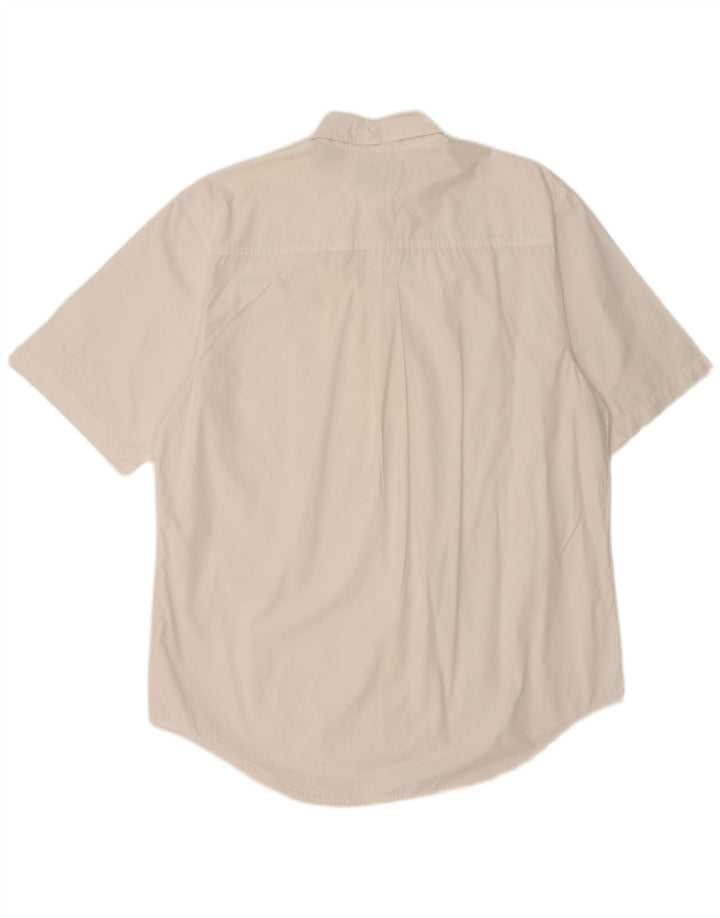 Męska koszula z krótkim rękawem Timberland, średnia biała bawełna