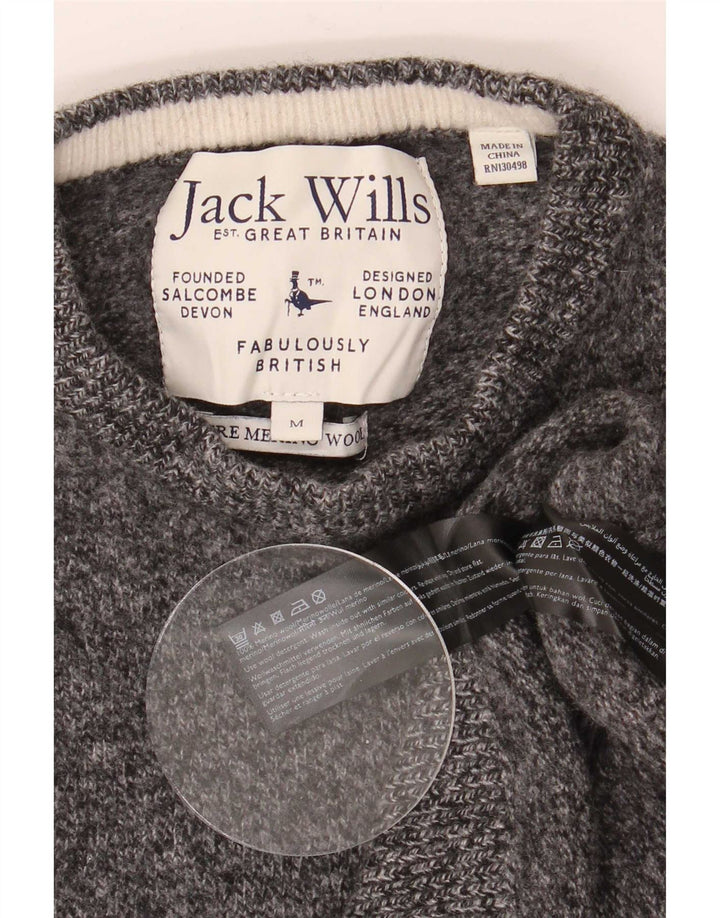 Sweter damski Jack Wills z okrągłym dekoltem UK 12, średni szary nakrapiany