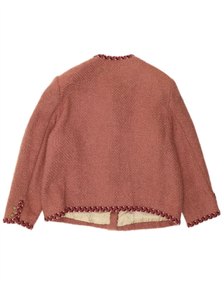 Vintage damska marynarka zapinana na 5 guzików UK 14, średnia czerwień