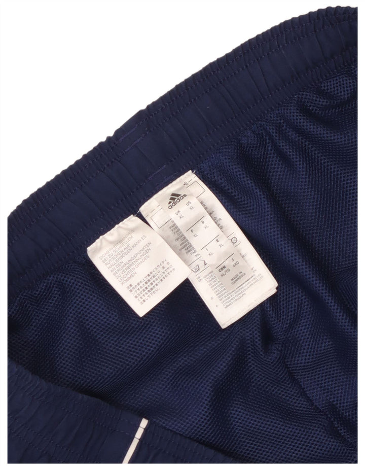 Męskie spodnie dresowe Adidas XL granatowe, poliestrowe