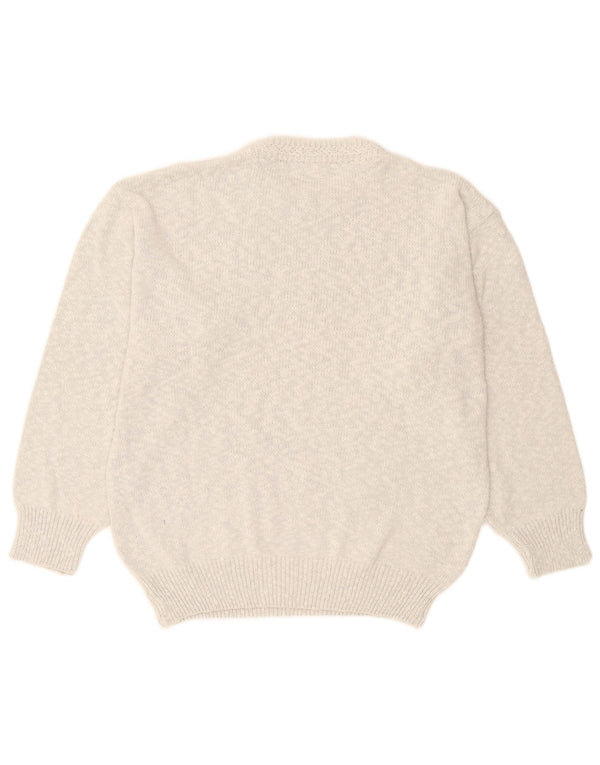 Sweter damski w stylu vintage z okrągłym dekoltem UK 18 XL, szary