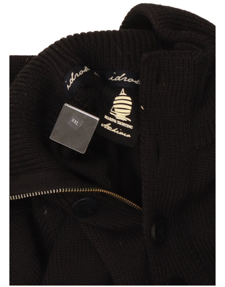Męski sweter zapinany na guziki Marina Yachting 2XL, czarna wełna