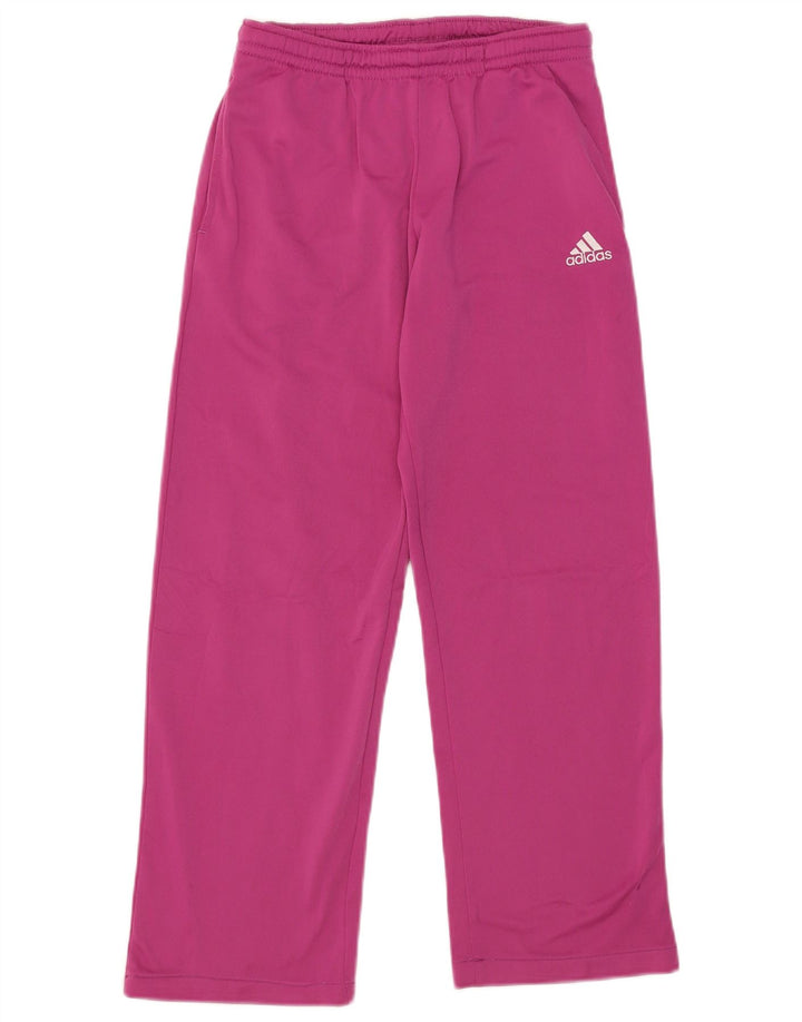 Damskie spodnie dresowe Adidas UK 12 Średni różowy poliester