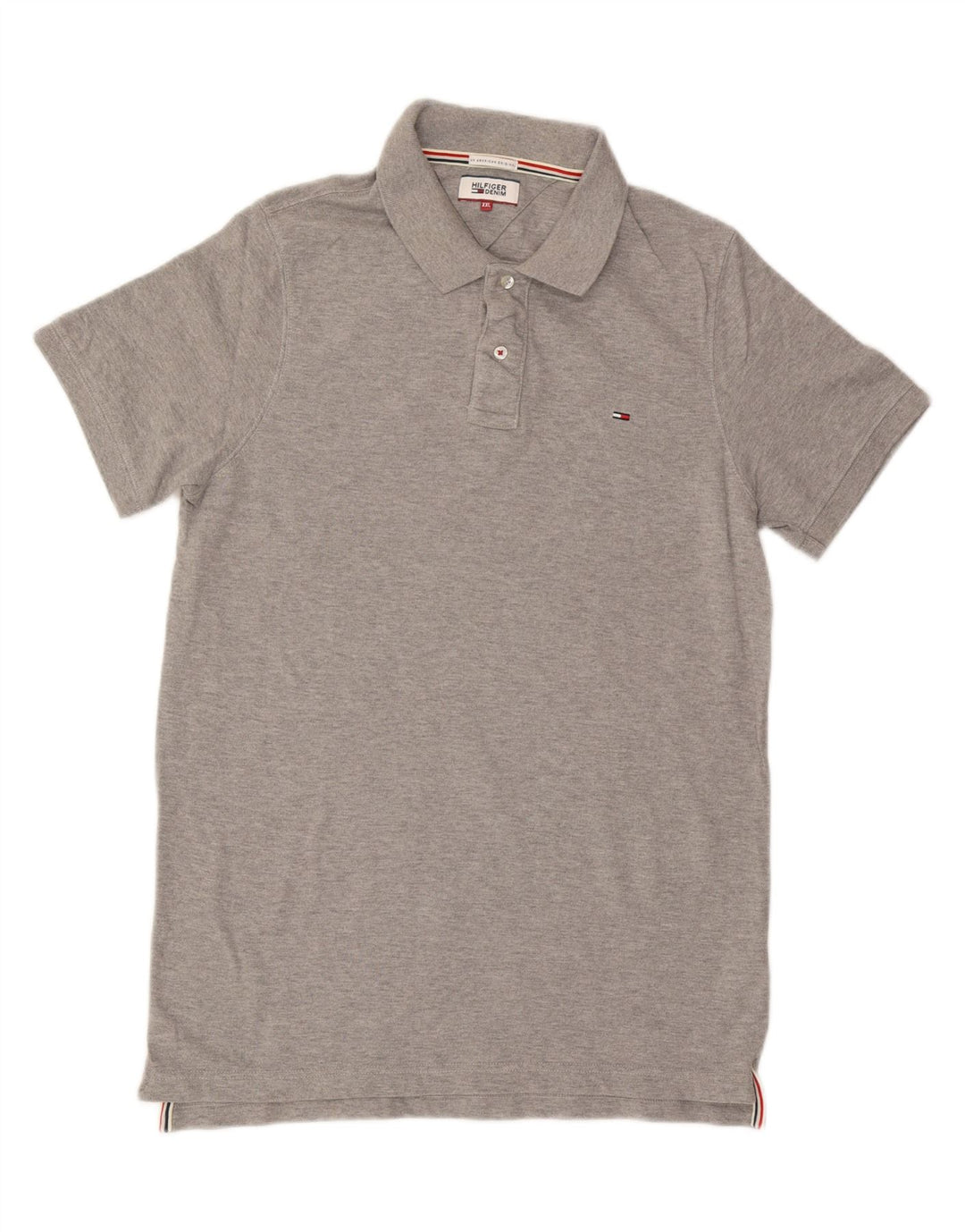 Męska koszulka polo TOMMY HILFIGER 2XL, szara bawełna