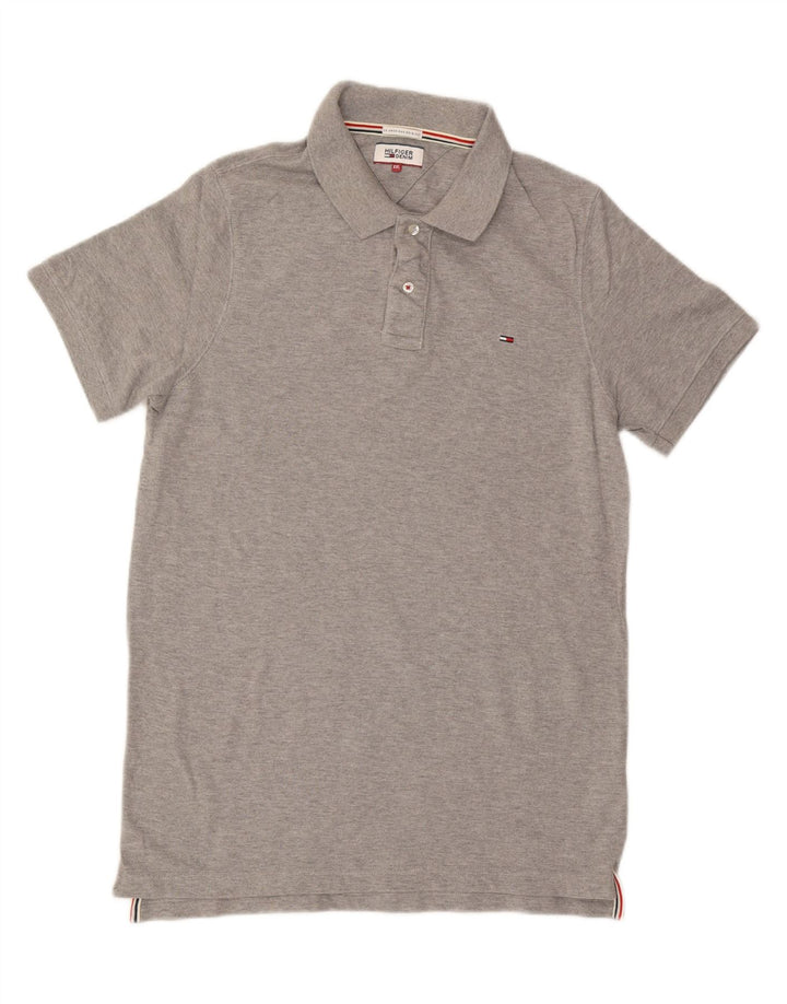 Męska koszulka polo TOMMY HILFIGER 2XL, szara bawełna