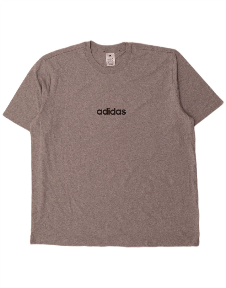 Adidas Męska koszulka Top 2XL Szara bawełna