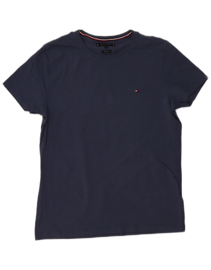 T-shirt męski TOMMY HILFIGER Extra Slim Top XL, granatowy, bawełniany