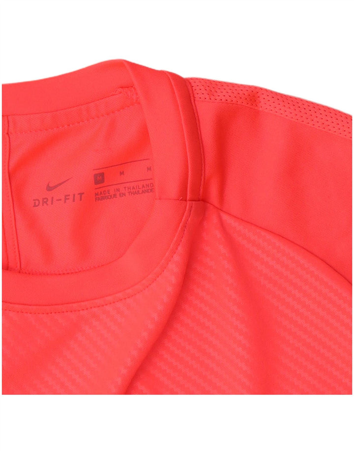 Męski T-shirt Nike Dri Fit z grafiką Top, średni różowy poliester w prążki