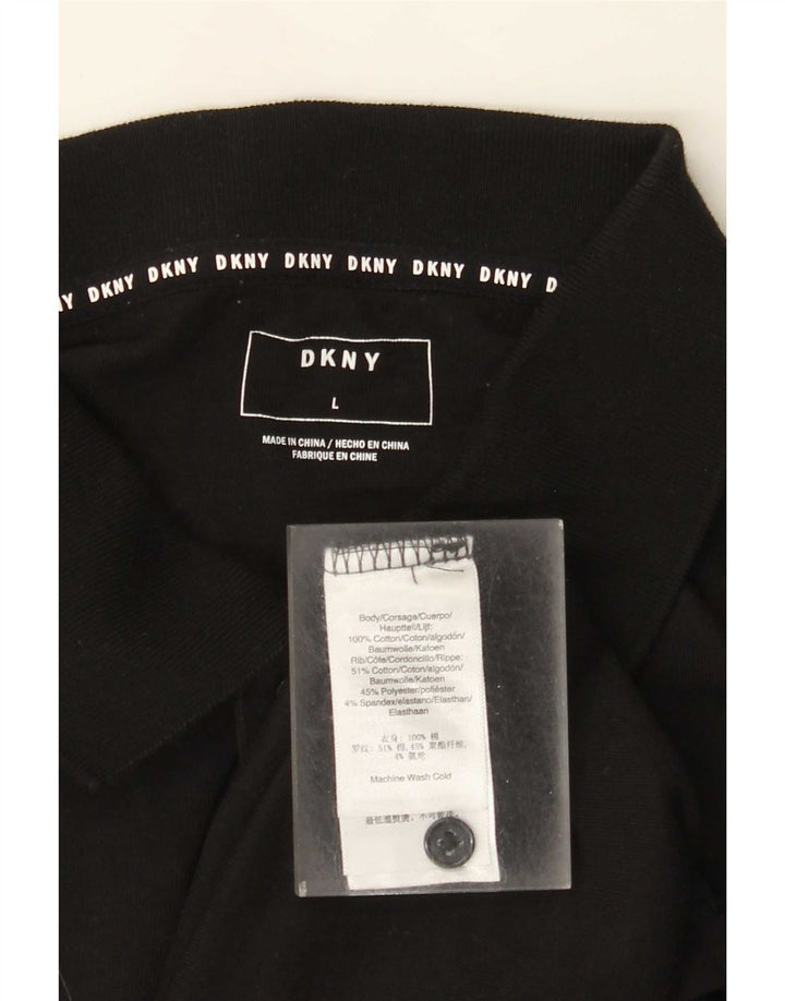 Męska koszulka polo Dkny, duża, czarna, bawełniana
