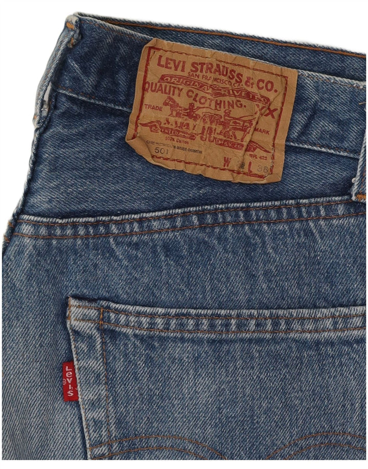 Męskie jeansy Levi's 501 Straight W32 L28 Niebieskie bawełniane