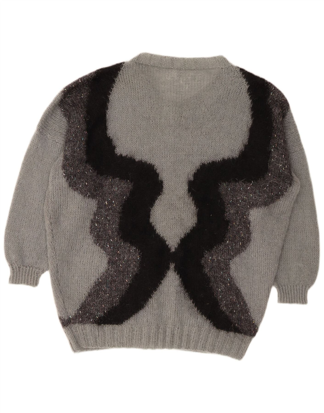 Sweter damski VINTAGE UK 20 2XL Szary blok kolorów