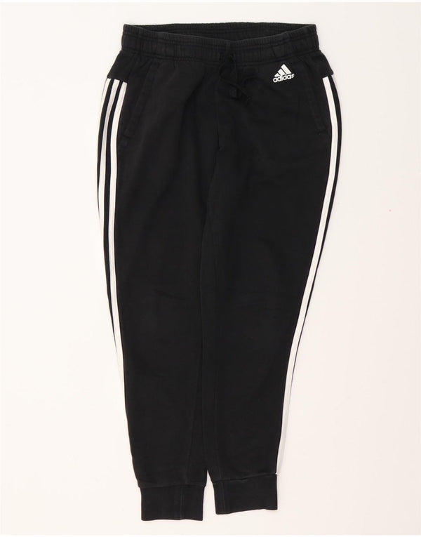Damskie spodnie dresowe ADIDAS Joggers UK 8/10 Małe, czarne, bawełniane