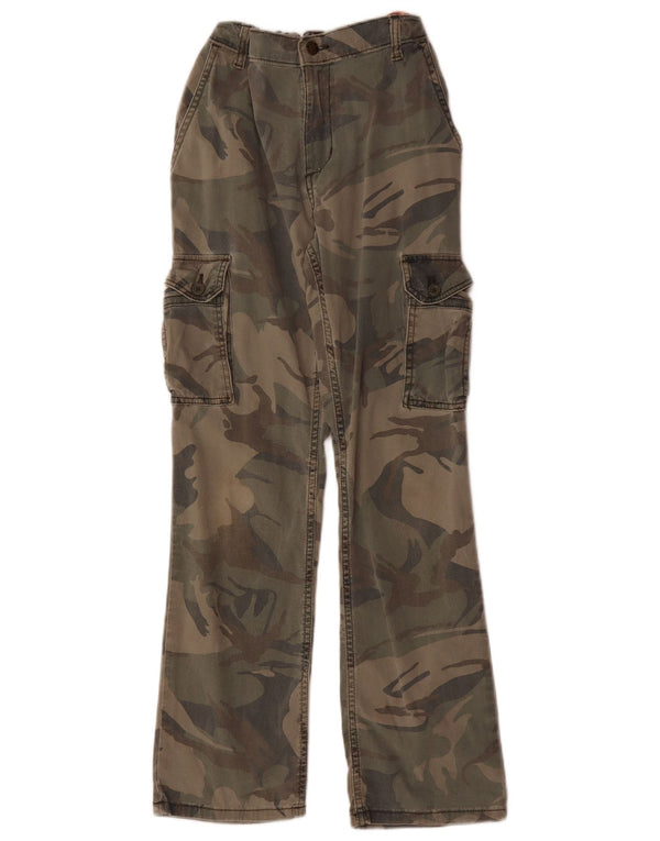 Spodnie chłopięce Wrangler Straight Cargo 11-12 lat W22 L27 Khaki Camouflage