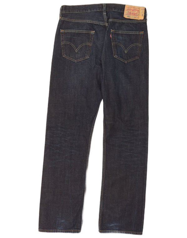 Męskie dżinsy Levi's 501 Straight W34 L34 Granatowa bawełna