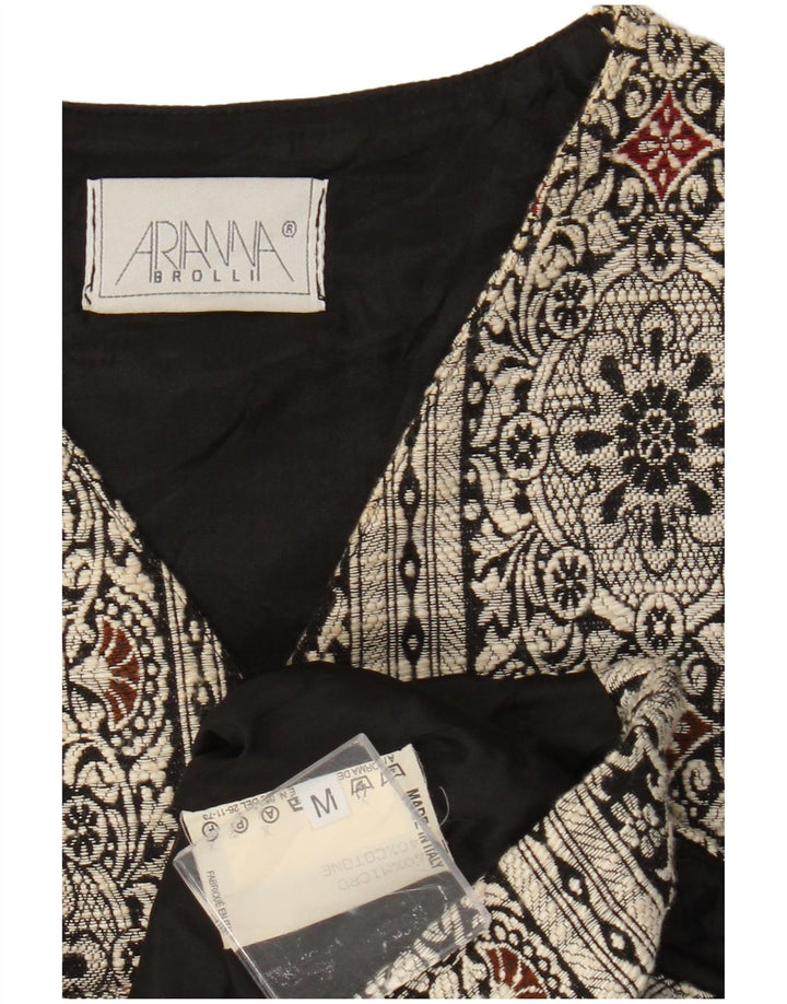 Kamizelka damska Arianna UK 14 Średnia czarna mikrofibra Paisley