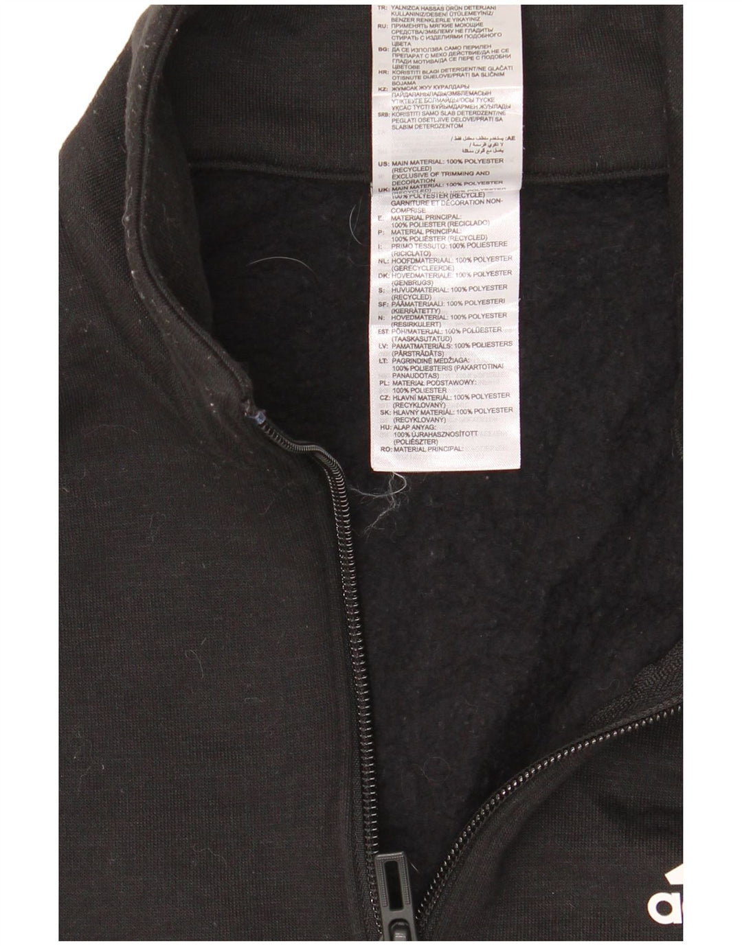 Damska bluza Adidas Crop Graphic Crop Jumper UK 4/6 XS Czarny poliester