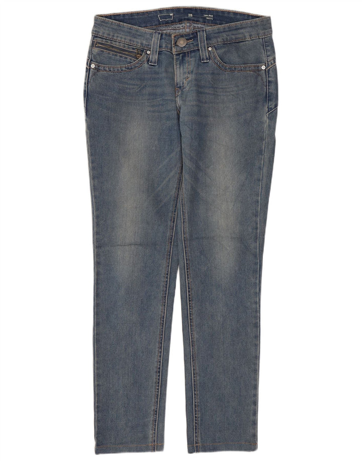 Damskie jeansy skinny z niską talią LEVI'S W28 L28 niebieskie