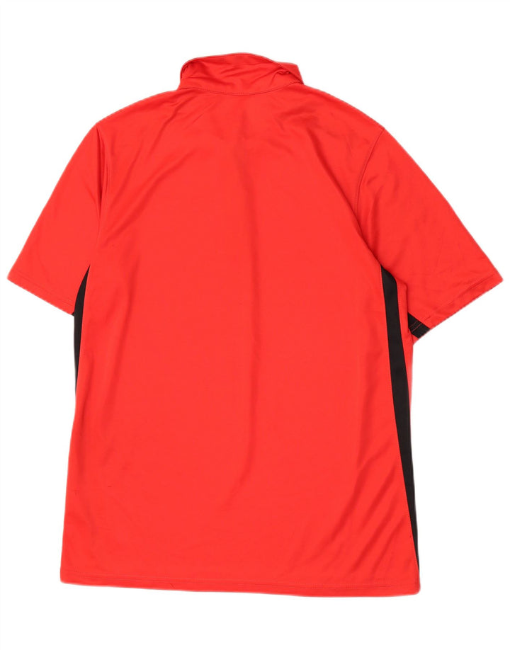 Męska koszulka polo Nike Dri Fit, poliester w kolorze średniej czerwieni