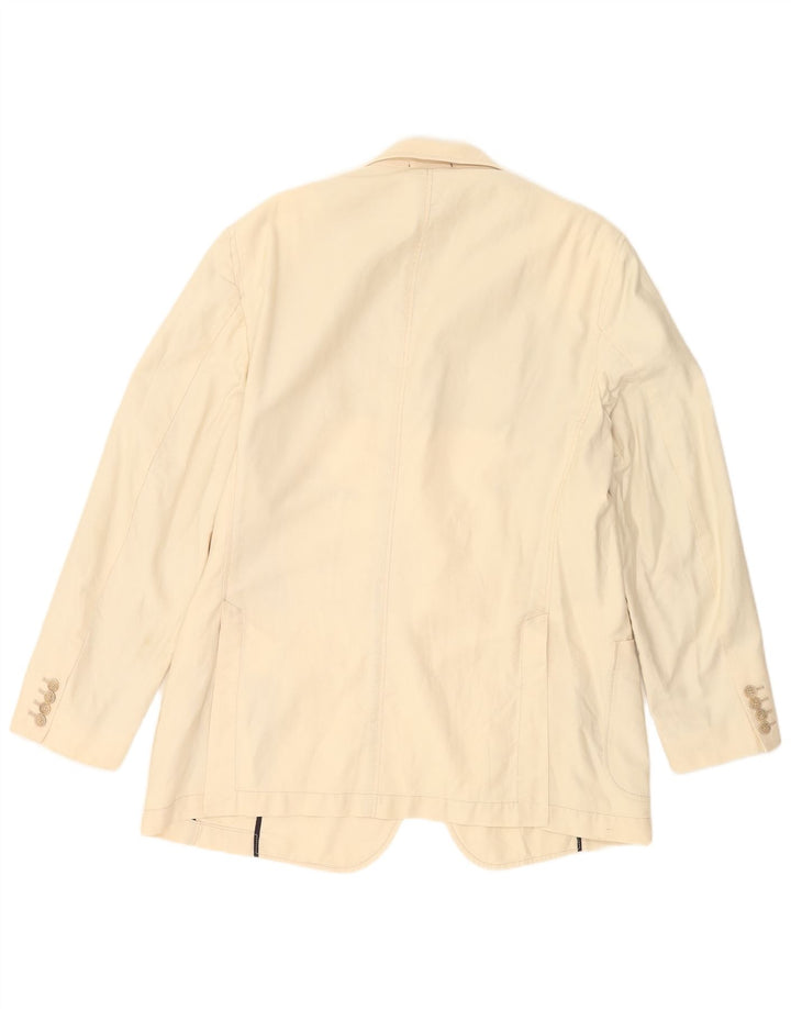 Męska marynarka zapinana na 2 guziki Massimo Dutti EU 56 XL, beżowa, bawełniana