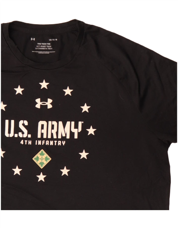 Męski T-shirt z grafiką Under Armour US Army, duży, czarny