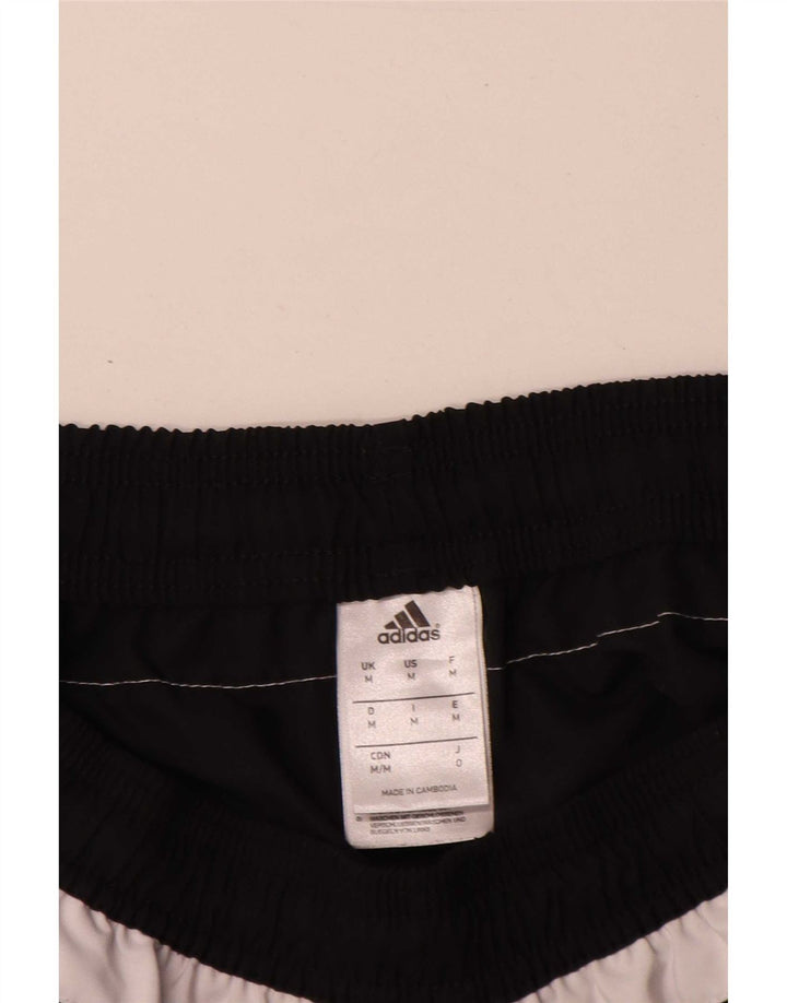 Męskie spodenki sportowe Adidas, średnie, czarne paski, poliester