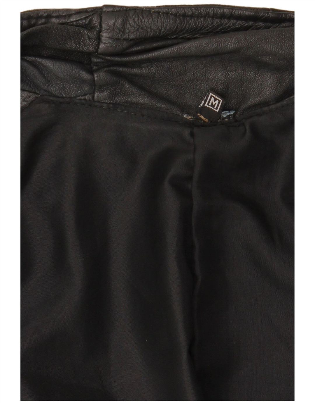 Męska kamizelka skórzana VINTAGE UK 38, średnia czarna patchworkowa