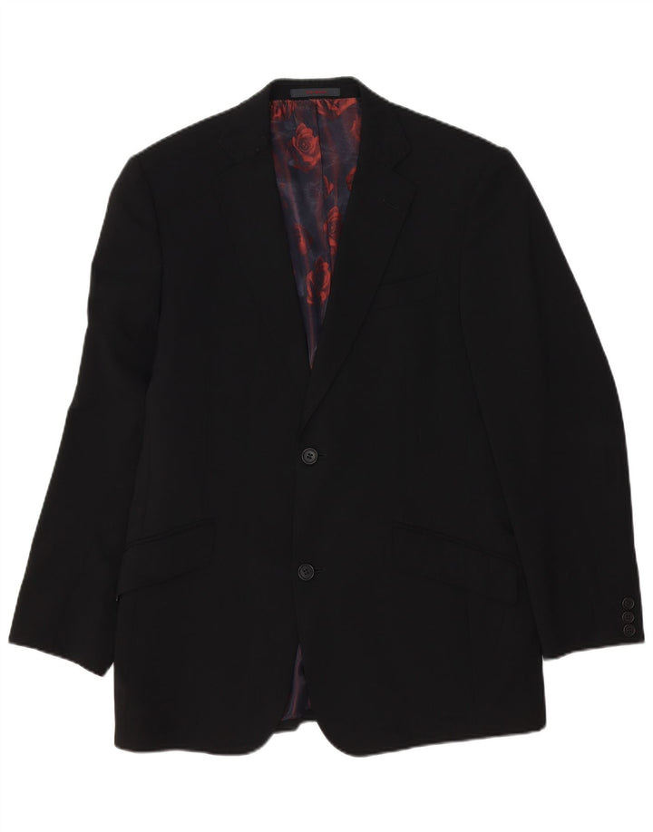 TED BAKER Mens 2 Button Blazer Jacket UK 38 Medium Black