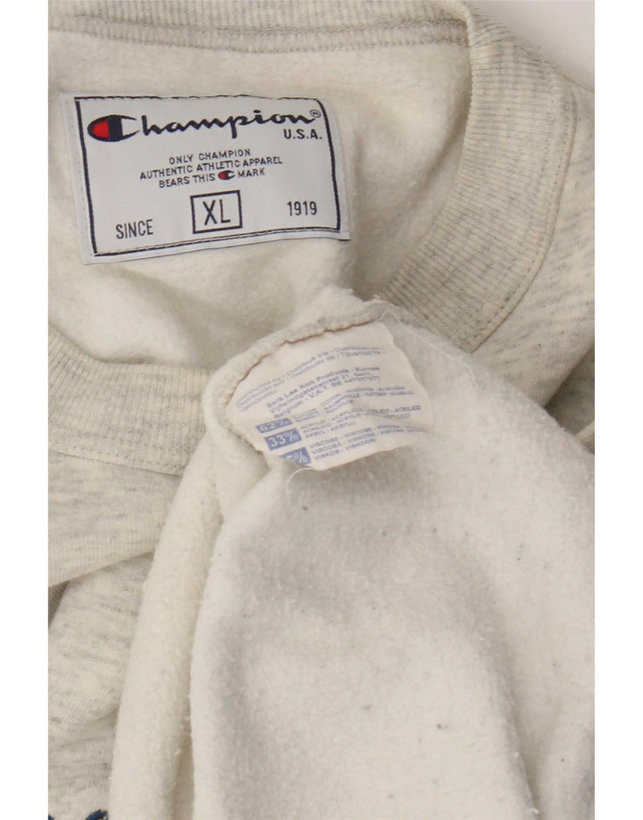 Męska bluza z grafiką Champion XL, szara, nakrapiana bawełna