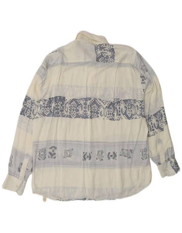 Koszula męska Fitzroy XL, niebieska wiskoza Paisley