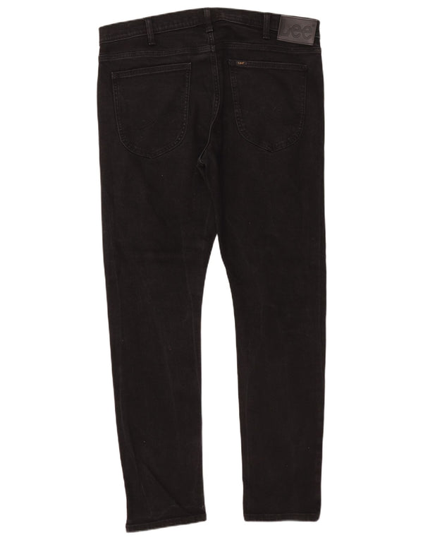 Męskie jeansy Lee Luke Tapered W36 L32 z czarnej bawełny