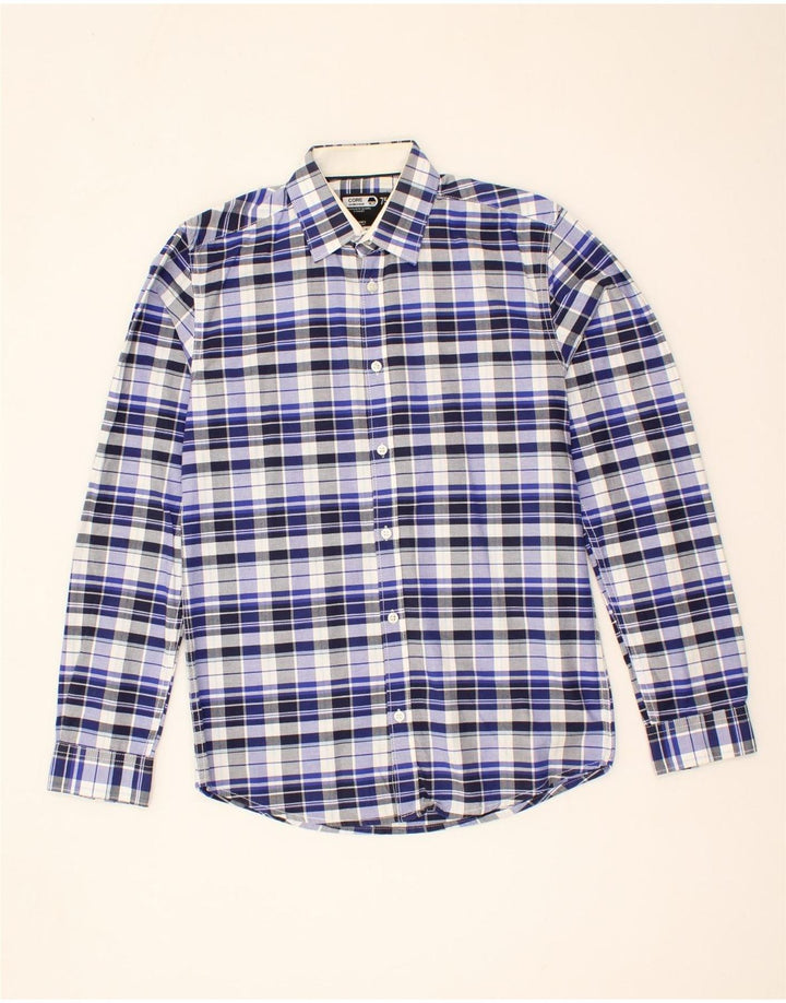 JACK & JONES Mens Shirt Small Blue Check Cotton Vintage Jack & Jones and Second-Hand Jack & Jones from Messina Hembry 