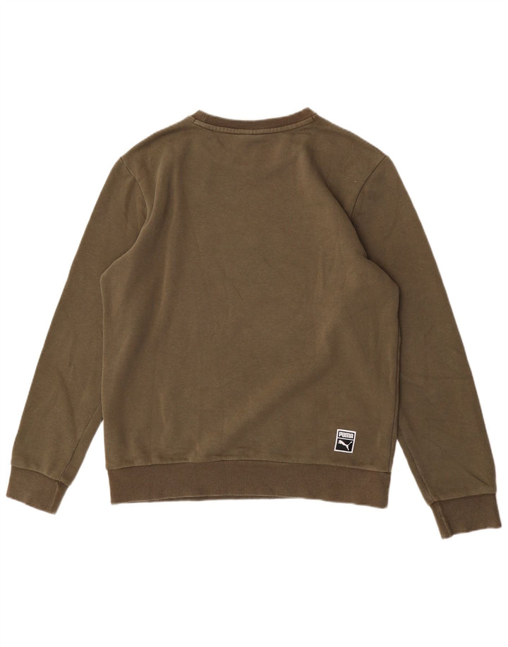 Męska bluza z grafiką Puma, średnia, bawełniana khaki
