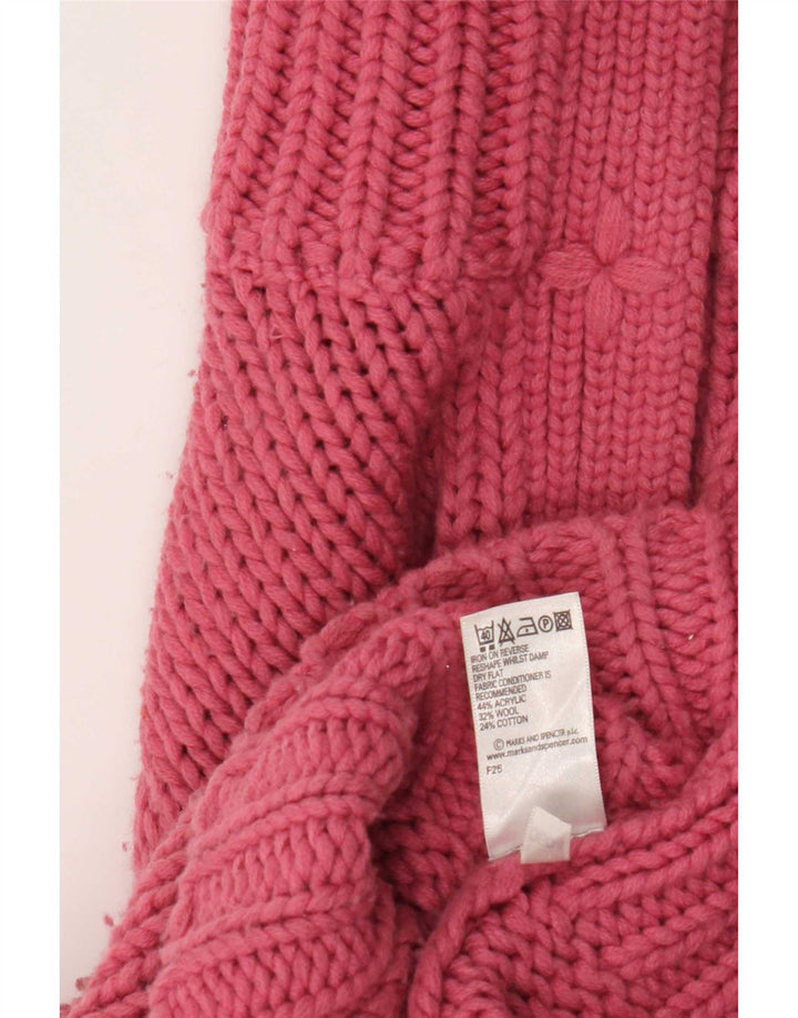 Sweter damski Marks & Spencer o regularnym kroju, UK 8/10, mały, różowy