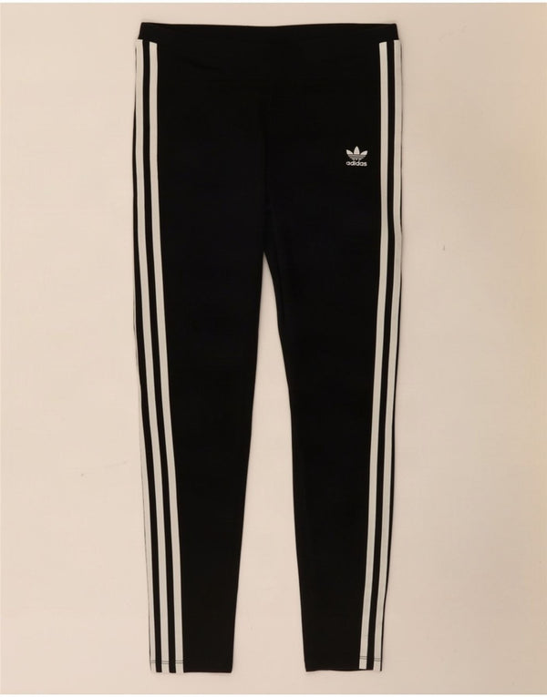 Legginsy damskie Adidas UK 12, średnie, czarne, bawełniane