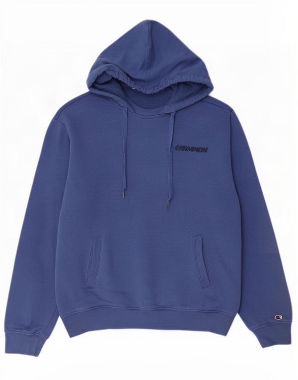 Damski sweter oversize z kapturem Champion UK 10 Small, niebieski, bawełniany