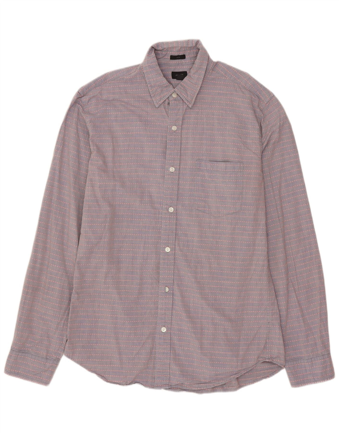 J. CREW Męska koszula slim fit, bawełniana w średnie szare paski