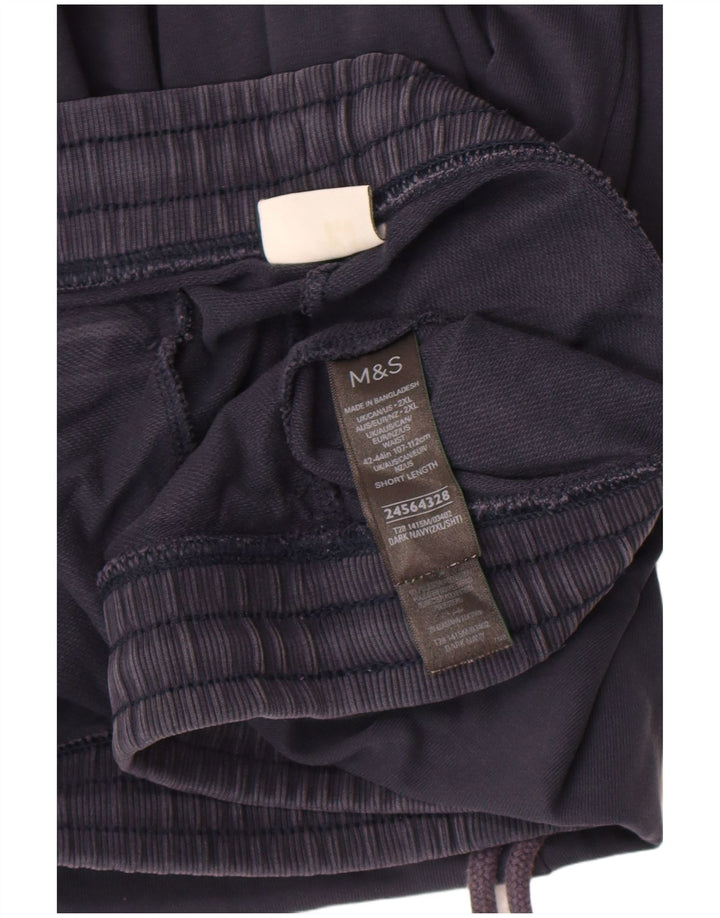 Męskie spodnie dresowe Marks & Spencer 2XL, granatowe, bawełniane
