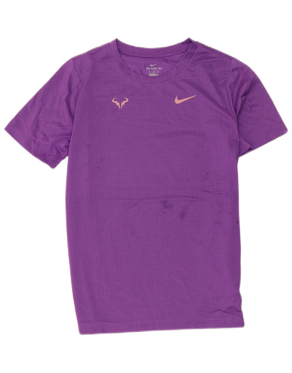 T-shirt chłopięcy Nike Rafa 13-14 lat XL, fioletowy w cętki, poliester
