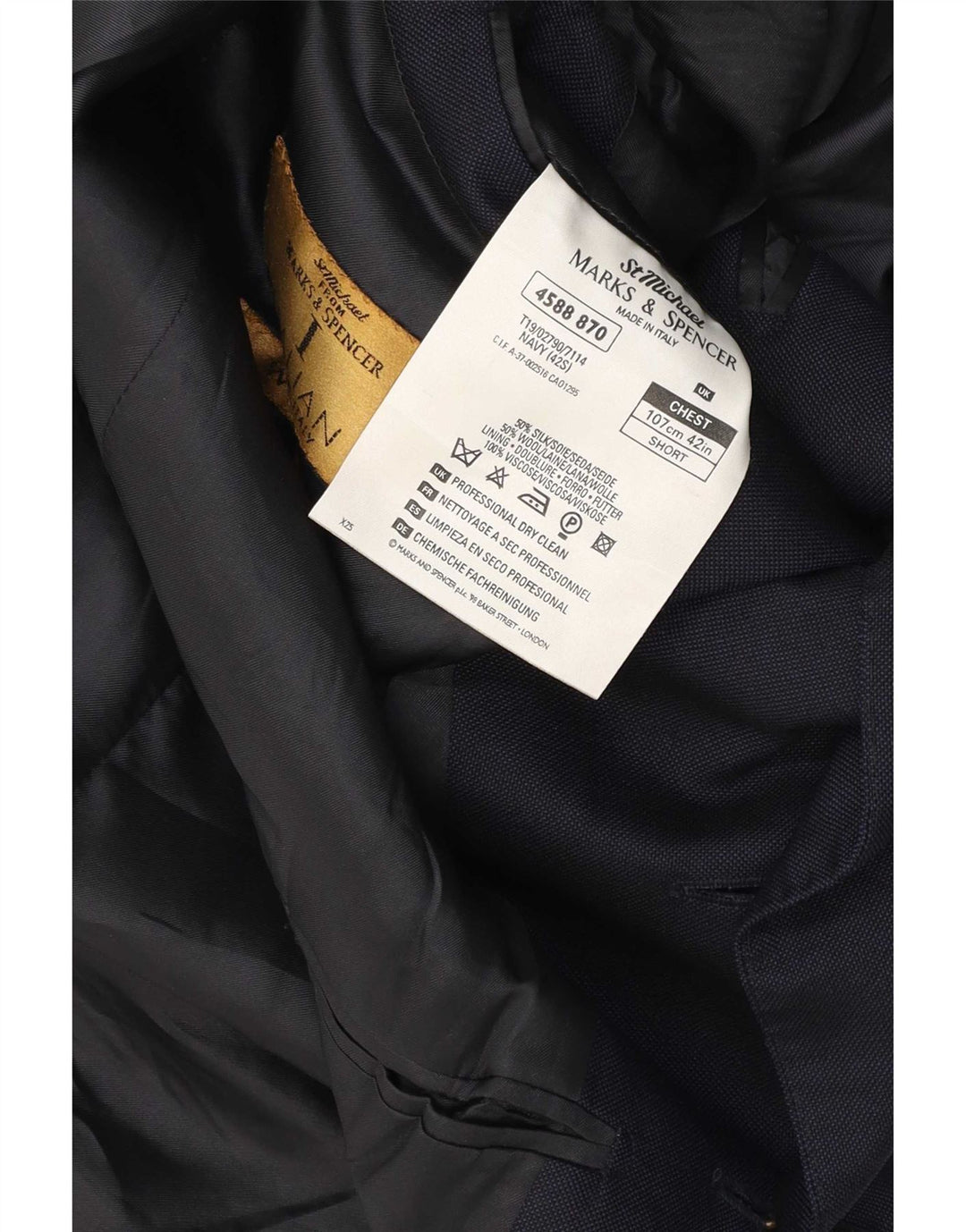 Marks & Spencer Męska marynarka St. Michael Blazer UK 42, duża, granatowa