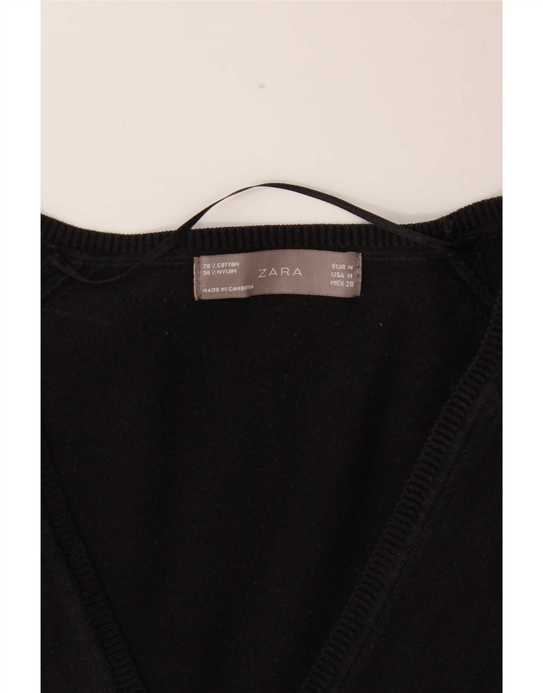 Sweter damski Zara UK 12, średni czarny, bawełniany