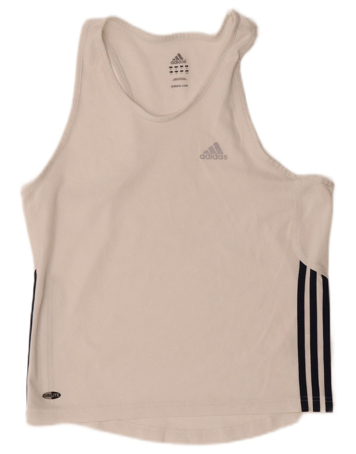 Adidas Męska kamizelka Climalite Top Średni Biały Poliester