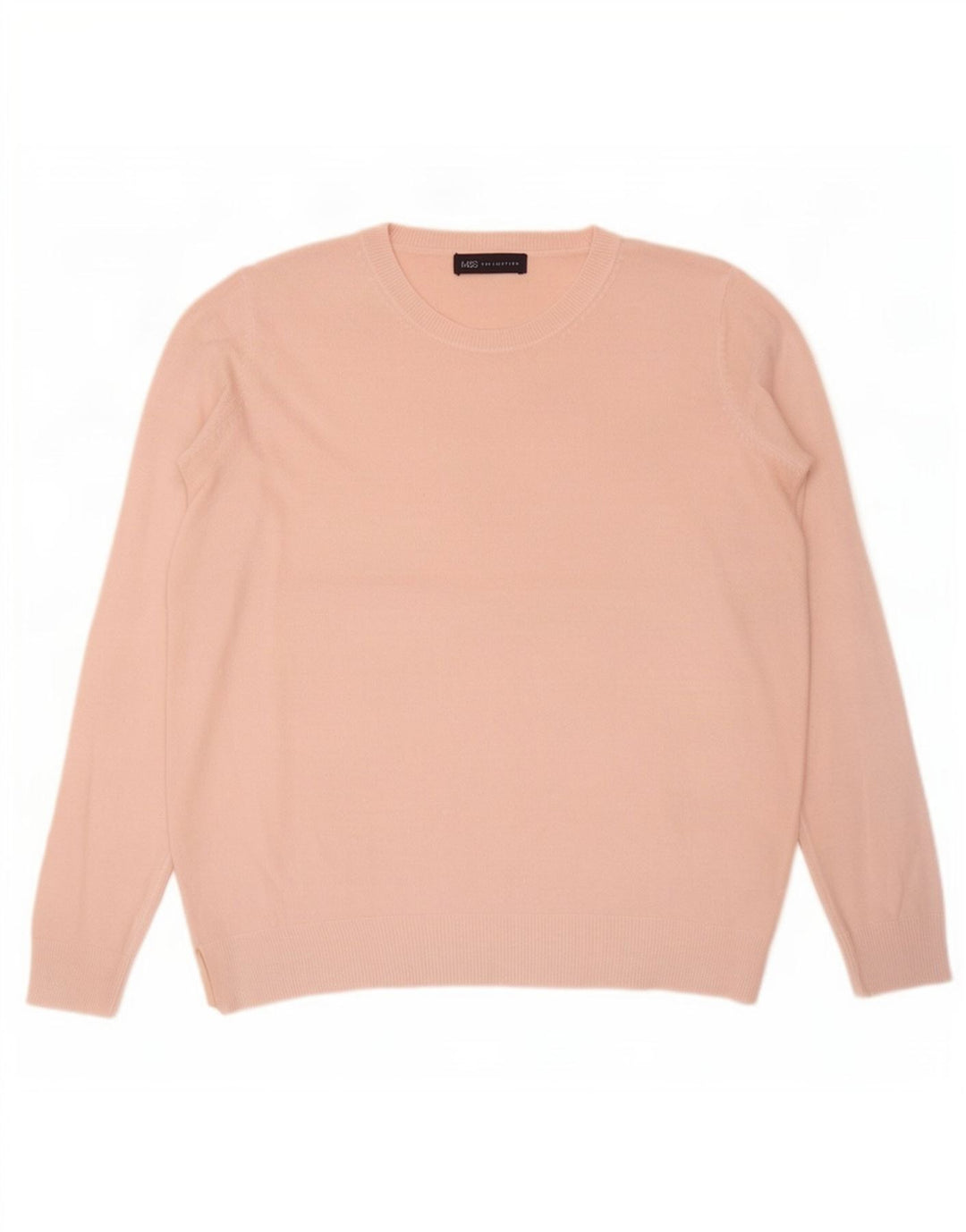 Marks & Spencer Damski sweter oversize z dekoltem w łódkę, UK 16, duży różowy