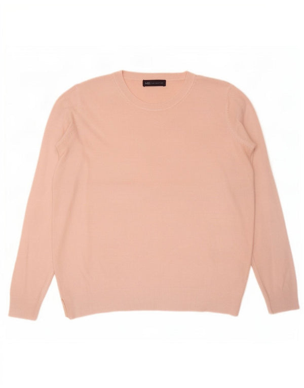 Marks & Spencer Damski sweter oversize z dekoltem w łódkę, UK 16, duży różowy