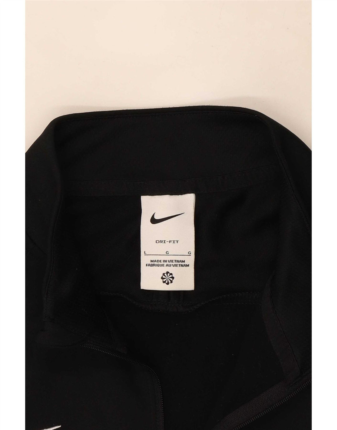 Męski dres Nike Dri Fit z zamkiem błyskawicznym i dużym czarnym blokiem kolorów
