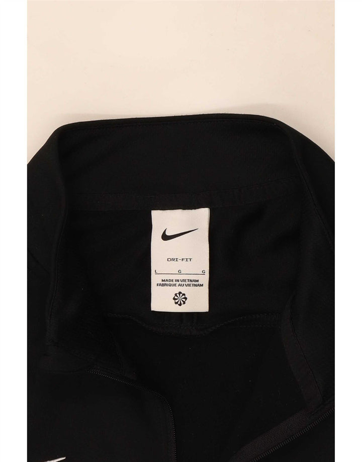 Męski dres Nike Dri Fit z zamkiem błyskawicznym i dużym czarnym blokiem kolorów
