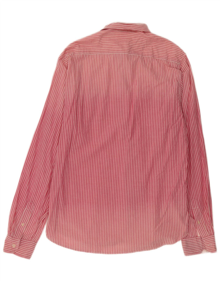 Koszula męska Scotch & Soda, duża, różowa, bawełniana w prążki