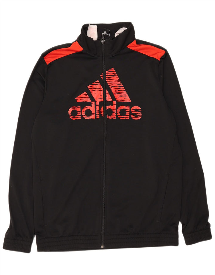 Dziewczęca bluza dresowa Adidas z grafiką, 15-16 lat, czarny poliester