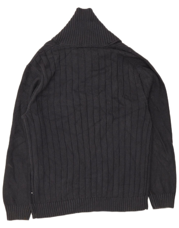 Męski sweter Nautica z szalowym dekoltem XL, granatowy, bawełniany
